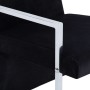Sessel mit verchromten Beinen aus schwarzem Samt von , Sessel - Ref: Foro24-282157, Preis: 91,95 €, Rabatt: %