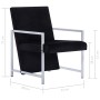 Sessel mit verchromten Beinen aus schwarzem Samt von , Sessel - Ref: Foro24-282157, Preis: 91,95 €, Rabatt: %