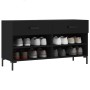 Engineered wood black shoemaker bench 102x35x55 cm by , Shoe racks and shoe organizers - Ref: Foro24-829741, Price: 79,41 €, ...