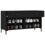 Engineered wood black shoemaker bench 102x35x55 cm by , Shoe racks and shoe organizers - Ref: Foro24-829741, Price: 79,41 €, ...