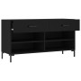 Engineered wood black shoemaker bench 102x35x55 cm by , Shoe racks and shoe organizers - Ref: Foro24-829741, Price: 79,41 €, ...