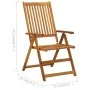 Faltbare Gartenstühle 3 Stück und Kissen Massivholz Akazie von vidaXL, Gartenstühle - Ref: Foro24-3064095, Preis: 258,54 €, R...