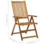 Sillas de jardín plegables 3 uds y cojines madera maciza acacia by vidaXL, Garden chairs - Ref: Foro24-3064095, Price: 263,40...