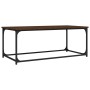 Wood and iron coffee table, brown oak, 102x50x40 cm by , Coffee table - Ref: Foro24-823301, Price: 48,48 €, Discount: %