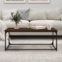 Wood and iron coffee table, brown oak, 102x50x40 cm by , Coffee table - Ref: Foro24-823301, Price: 48,48 €, Discount: %