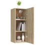 Wandschrank aus Sonoma-Eichenfurnierholz 34,5x34x90cm von , Regale und Regale - Ref: Foro24-812441, Preis: 56,00 €, Rabatt: %