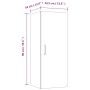 Wandschrank aus Sonoma-Eichenfurnierholz 34,5x34x90cm von , Regale und Regale - Ref: Foro24-812441, Preis: 56,00 €, Rabatt: %