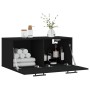 Wandschrank aus schwarzem Ingenieurholz 80x36,5x35 cm von , Schließfächer und Lagerschränke - Ref: Foro24-830101, Preis: 48,9...