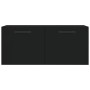 Armario de pared madera de ingeniería negro 80x36,5x35 cm