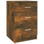 Nachttisch aus geräucherter Eichenholz-Sperrholzplatte, 40x40x63 cm. von , Nachttische - Ref: Foro24-820520, Preis: 56,04 €, ...