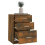 Nachttisch aus geräucherter Eichenholz-Sperrholzplatte, 40x40x63 cm. von , Nachttische - Ref: Foro24-820520, Preis: 56,04 €, ...