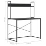 Schreibtisch aus schwarzem Ingenieurholz 110x60x138cm von , Schreibtische - Ref: Foro24-30204, Preis: 102,83 €, Rabatt: %