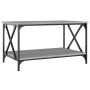 Center table made of gray Sonoma wood and iron, measuring 80x50x45 cm. by , Coffee table - Ref: Foro24-823320, Price: 54,57 €...