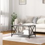 Center table made of gray Sonoma wood and iron, measuring 80x50x45 cm. by , Coffee table - Ref: Foro24-823320, Price: 54,57 €...