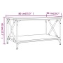 Center table made of gray Sonoma wood and iron, measuring 80x50x45 cm. by , Coffee table - Ref: Foro24-823320, Price: 54,57 €...