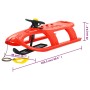 Trineo con volante polipropileno rojo 102,5x40x23 cm de , Trineos - Ref: Foro24-93725, Precio: 89,02 €, Descuento: %
