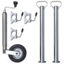 Trailer jockey wheel with 2 supports and 1 split clamp. by , Trailers for goods and transport - Ref: Foro24-210308, Price: 81...
