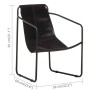 Black genuine leather relaxation armchair by , Armchairs - Ref: Foro24-323727, Price: 93,59 €, Discount: %