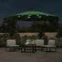 Überdachter Sonnenschirm mit LED-Lichtern und grünem Metallpfosten, 350 cm. von , Sonnenschirme - Ref: Foro24-44524, Preis: 1...