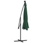 Cantilever umbrella with LED lights and green metal pole 350 cm by , Umbrellas - Ref: Foro24-44524, Price: 179,25 €, Discount: %