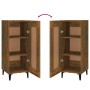 Engineered wood smoked oak sideboard 34.5x34x90 cm by , Sideboards - Ref: Foro24-817435, Price: 53,88 €, Discount: %