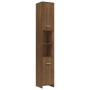 Badezimmerschrank aus braunem Eichenfurnierholz 30x30x183,5cm. von , Badezimmermöbel - Ref: Foro24-815521, Preis: 85,80 €, Ra...