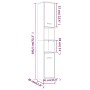 Badezimmerschrank aus braunem Eichenfurnierholz 30x30x183,5cm. von , Badezimmermöbel - Ref: Foro24-815521, Preis: 85,80 €, Ra...