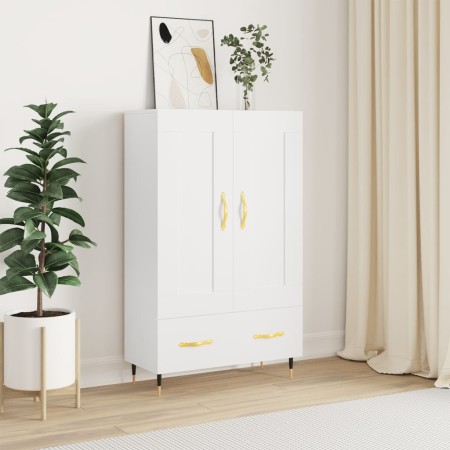 Hoher Schrank aus weißem Ingenieurholz 69,5x31x115 cm von , Sideboards - Ref: Foro24-830300, Preis: 86,89 €, Rabatt: %