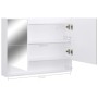 White MDF bathroom cabinet with mirror 80x15x60 cm by vidaXL, bathroom vanities - Ref: Foro24-323604, Price: 137,95 €, Discou...