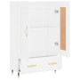 Hoher Schrank aus weißem Ingenieurholz 69,5x31x115 cm von , Sideboards - Ref: Foro24-830300, Preis: 86,89 €, Rabatt: %