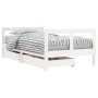 Children's bed frame with drawers made of white pine wood 80x160 cm by , Cribs and beds for children - Ref: Foro24-834415, Pr...
