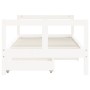 Children's bed frame with drawers made of white pine wood 80x160 cm by , Cribs and beds for children - Ref: Foro24-834415, Pr...