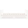 Children's bed frame with drawers made of white pine wood 80x160 cm by , Cribs and beds for children - Ref: Foro24-834415, Pr...