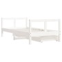 Children's bed frame with drawers made of white pine wood 80x160 cm by , Cribs and beds for children - Ref: Foro24-834415, Pr...