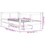Children's bed frame with drawers made of white pine wood 80x160 cm by , Cribs and beds for children - Ref: Foro24-834415, Pr...