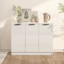 Hochglanz-Weißer Sperrholz-Sideboard 90,5x30x70 cm von , Sideboards - Ref: Foro24-811193, Preis: 128,80 €, Rabatt: %