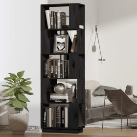 Regal/Trennwand aus schwarzem Kiefernholz 51x25x163,5 cm von , Bücherregale und Regale - Ref: Foro24-814048, Preis: 69,28 €, ...