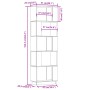 Regal/Trennwand aus schwarzem Kiefernholz 51x25x163,5 cm von , Bücherregale und Regale - Ref: Foro24-814048, Preis: 69,28 €, ...