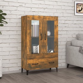Aparador de madera contrachapada roble ahumado 70x31x115 cm de , Aparadores - Ref: Foro24-817480, Precio: 111,36 €, Descuento: %