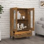 Aparador de madera contrachapada roble ahumado 70x31x115 cm de , Aparadores - Ref: Foro24-817480, Precio: 116,11 €, Descuento: %