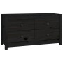 Solid black pine wood auxiliary cabinet 100x40x54 cm by , Sideboards - Ref: Foro24-821778, Price: 177,97 €, Discount: %