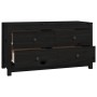 Solid black pine wood auxiliary cabinet 100x40x54 cm by , Sideboards - Ref: Foro24-821778, Price: 177,97 €, Discount: %