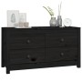 Solid black pine wood auxiliary cabinet 100x40x54 cm by , Sideboards - Ref: Foro24-821778, Price: 177,97 €, Discount: %