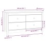 Solid black pine wood auxiliary cabinet 100x40x54 cm by , Sideboards - Ref: Foro24-821778, Price: 177,97 €, Discount: %
