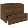 Waschbeckenunterschrank aus Eichenholz in brauner Farbe, 60x38,5x45cm. von , Badezimmermöbel - Ref: Foro24-815650, Preis: 55,...