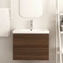 Waschbeckenunterschrank aus Eichenholz in brauner Farbe, 60x38,5x45cm. von , Badezimmermöbel - Ref: Foro24-815650, Preis: 55,...