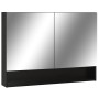 Armario de baño con espejo negro 80x15x60 cm de vidaXL, Tocadores de baño - Ref: Foro24-323605, Precio: 115,77 €, Descuento: %
