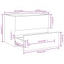 Waschbeckenunterschrank aus Eichenholz in brauner Farbe, 60x38,5x45cm. von , Badezimmermöbel - Ref: Foro24-815650, Preis: 55,...
