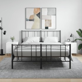 Zwei Nachttische aus weißem Glanz-Engineered-Holz, 40x40x50 cm. von , Nachttische - Ref: Foro24-827553, Preis: 50,17 €, Rabat...