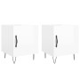 Bedside tables 2 units engineered wood glossy white 40x40x50 cm by , Nightstands - Ref: Foro24-827553, Price: 50,17 €, Discou...